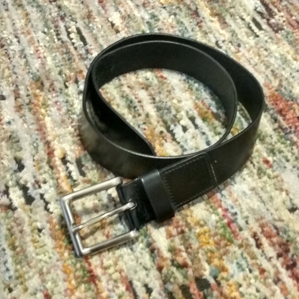 Black belt with silver buckle